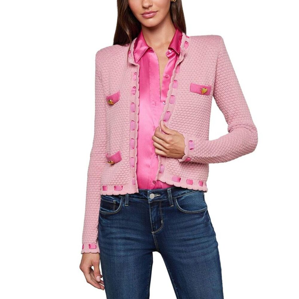 L’Agence Womens  Astor Wool-Blend Cardigan